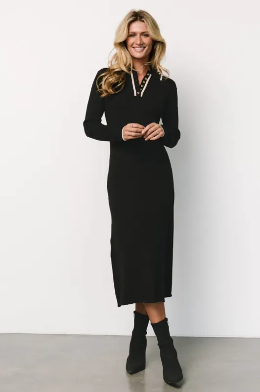 Shantel Polo Dress | Black + Cream sold by Baltic Born