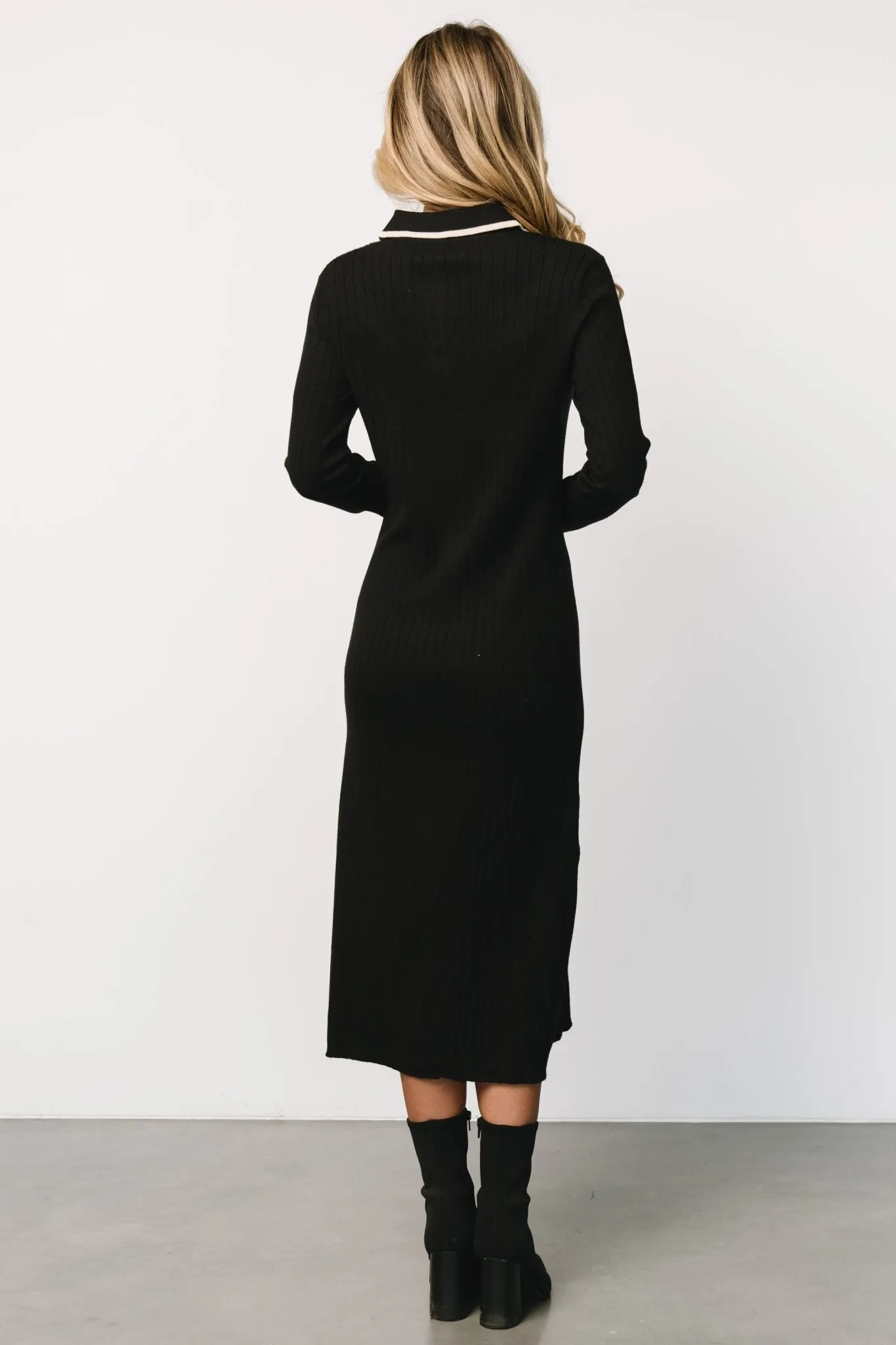 Shantel Polo Dress | Black + Cream sold by Baltic Born product image thumbnail 5