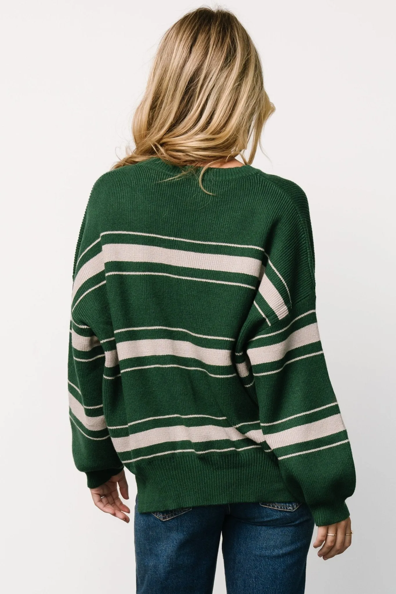 Charlie Striped Sweater | Dark Green sold by Baltic Born product image thumbnail 5