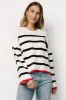 Madilyn Striped Sweater | Off White + Black sold by Baltic Born
