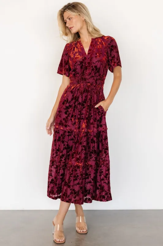 Bronwyn Velvet Dress | Rust sold by Baltic Born