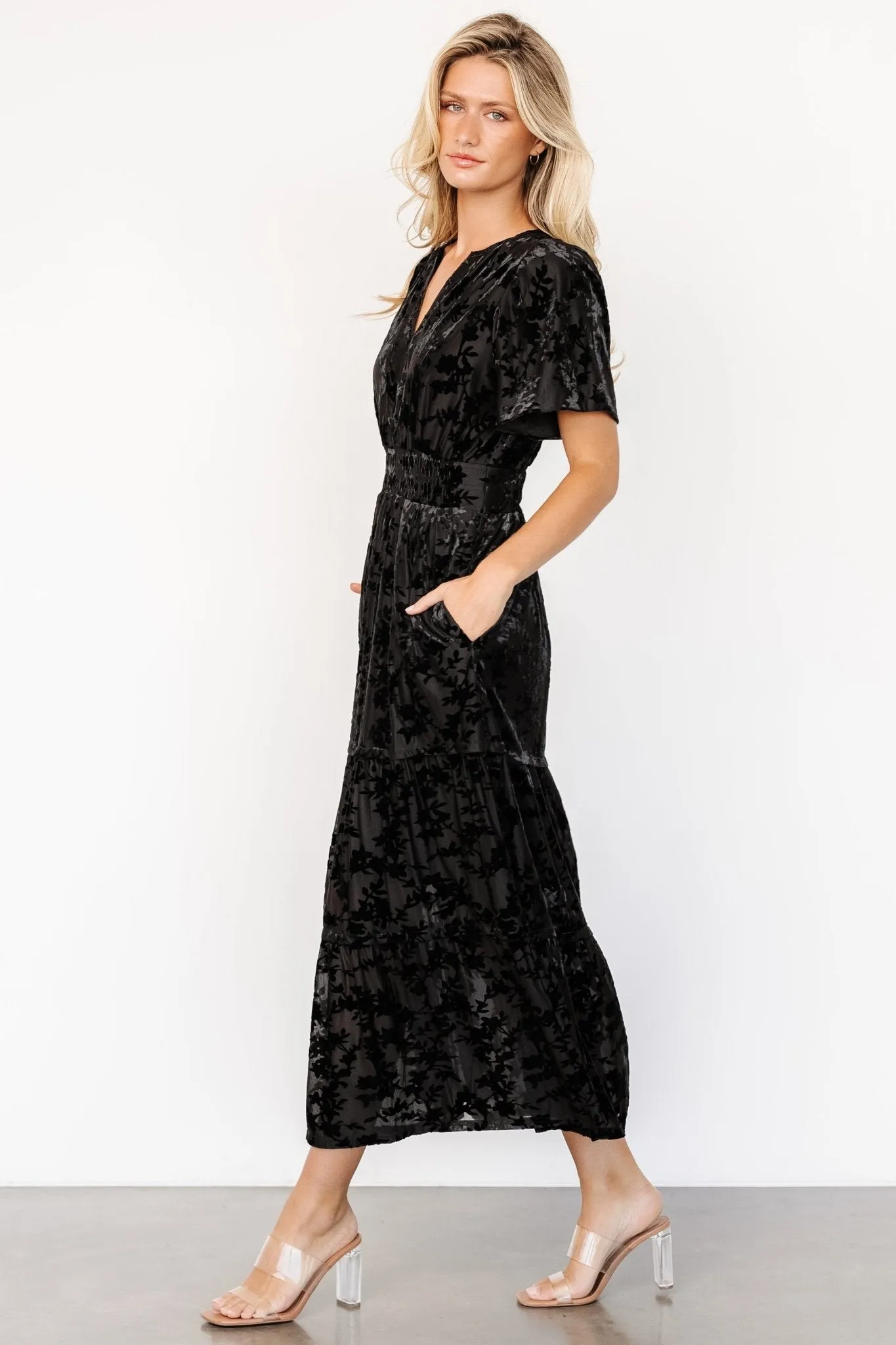 Bronwyn Velvet Dress | Black sold by Baltic Born product image thumbnail 3