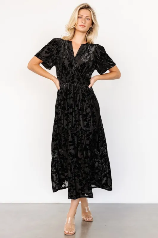 Bronwyn Velvet Dress | Black sold by Baltic Born