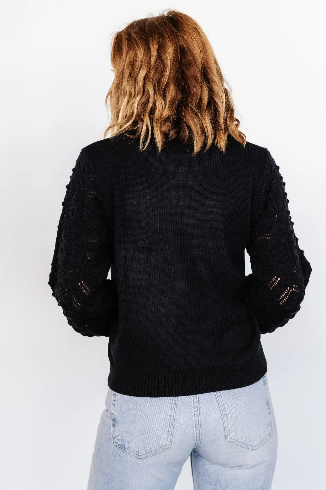 Devri Pointelle Sweater | Black sold by Baltic Born product image thumbnail 4