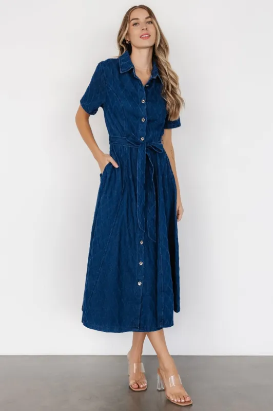 Sheryl Midi Dress | Denim Blue sold by Baltic Born