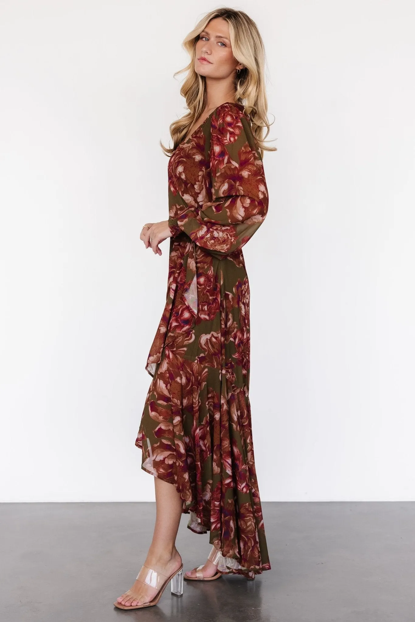 Maryana Ruffle Dress | Olive Floral sold by Baltic Born product image thumbnail 3