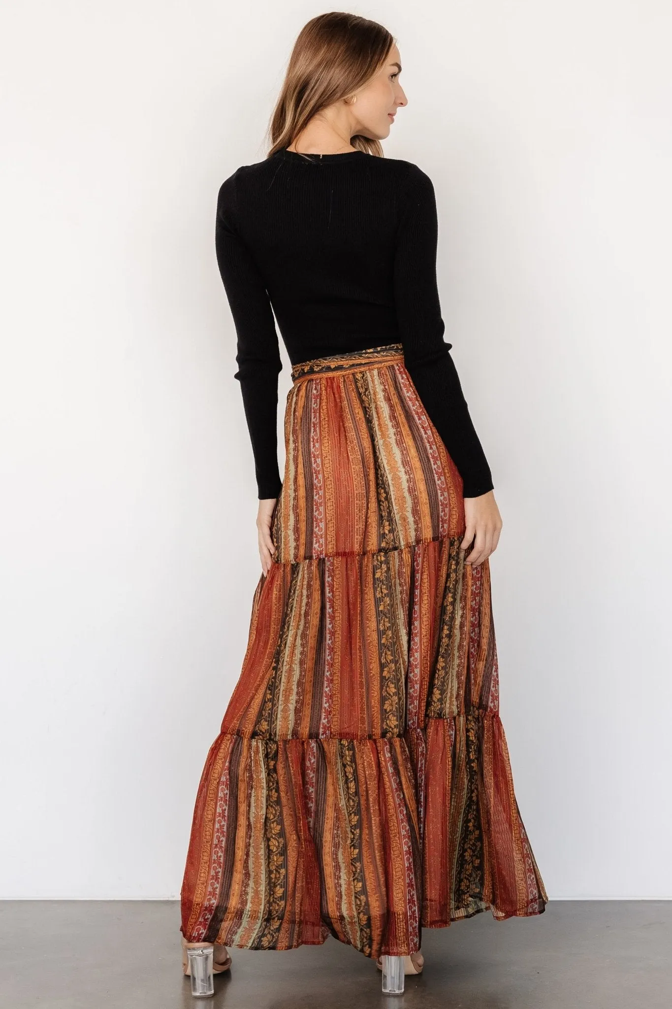 Emryn Sweater Dress | Black + Multi Print sold by Baltic Born product image thumbnail 4