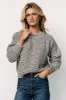 Zadie Striped Sweater | Ivory + Black sold by Baltic Born