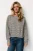 Zadie Striped Sweater | Ivory + Black sold by Baltic Born