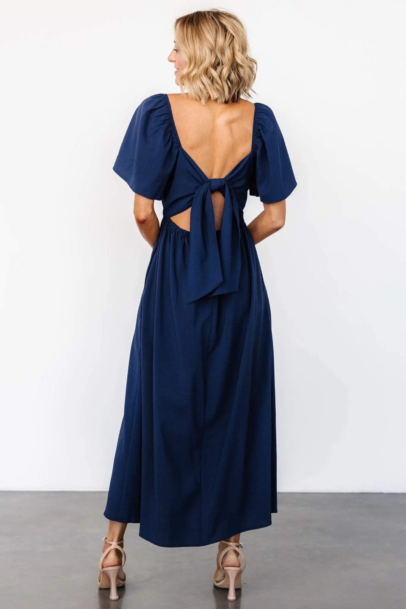 Indie Back Tie Dress | Navy sold by Baltic Born product image thumbnail 2