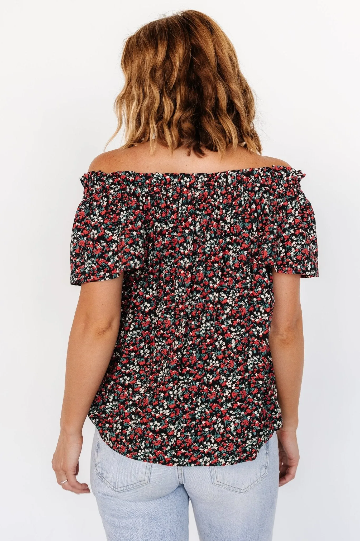 Jude Boho Top | Black + Red sold by Baltic Born product image thumbnail 4