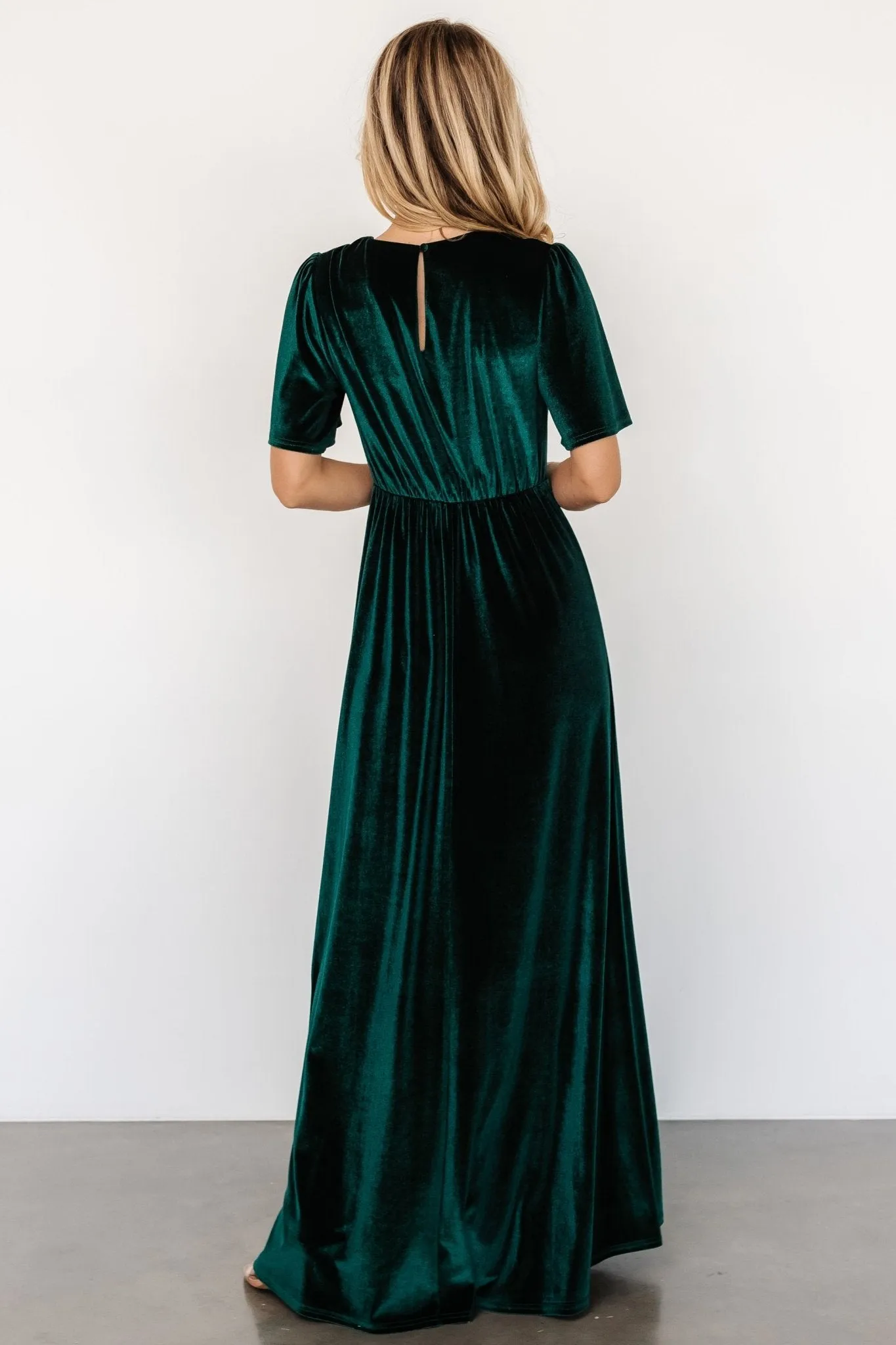 Vivian Velvet Maxi Dress | Emerald sold by Baltic Born product image thumbnail 5