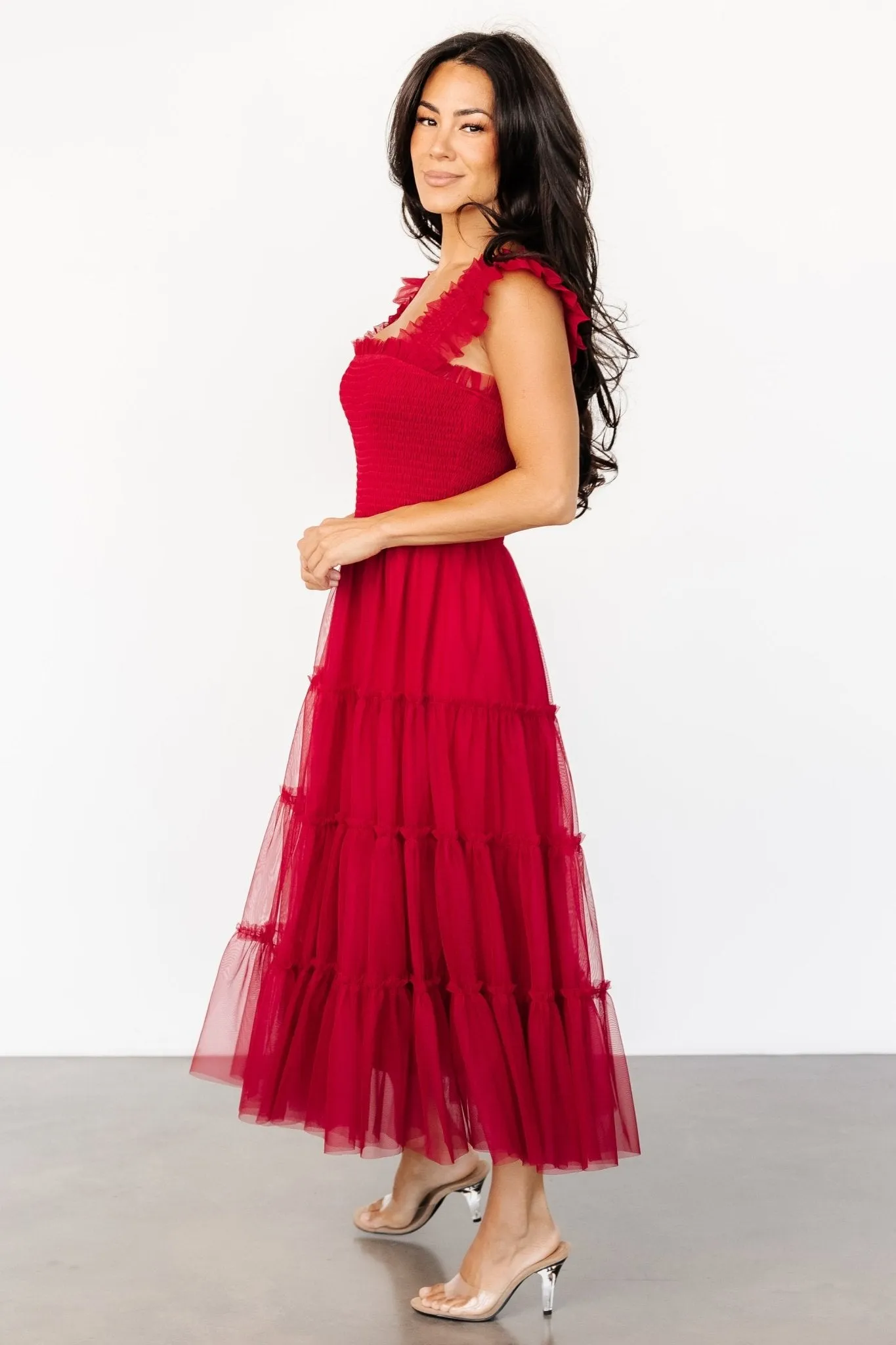 Emma Smocked Tulle Dress | Scarlet sold by Baltic Born product image thumbnail 3