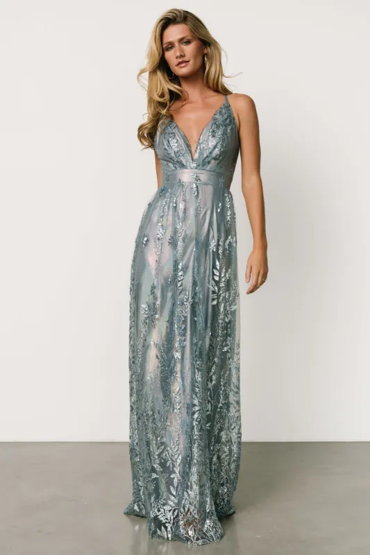 Eirena Sparkle Gown | Light Blue sold by Baltic Born