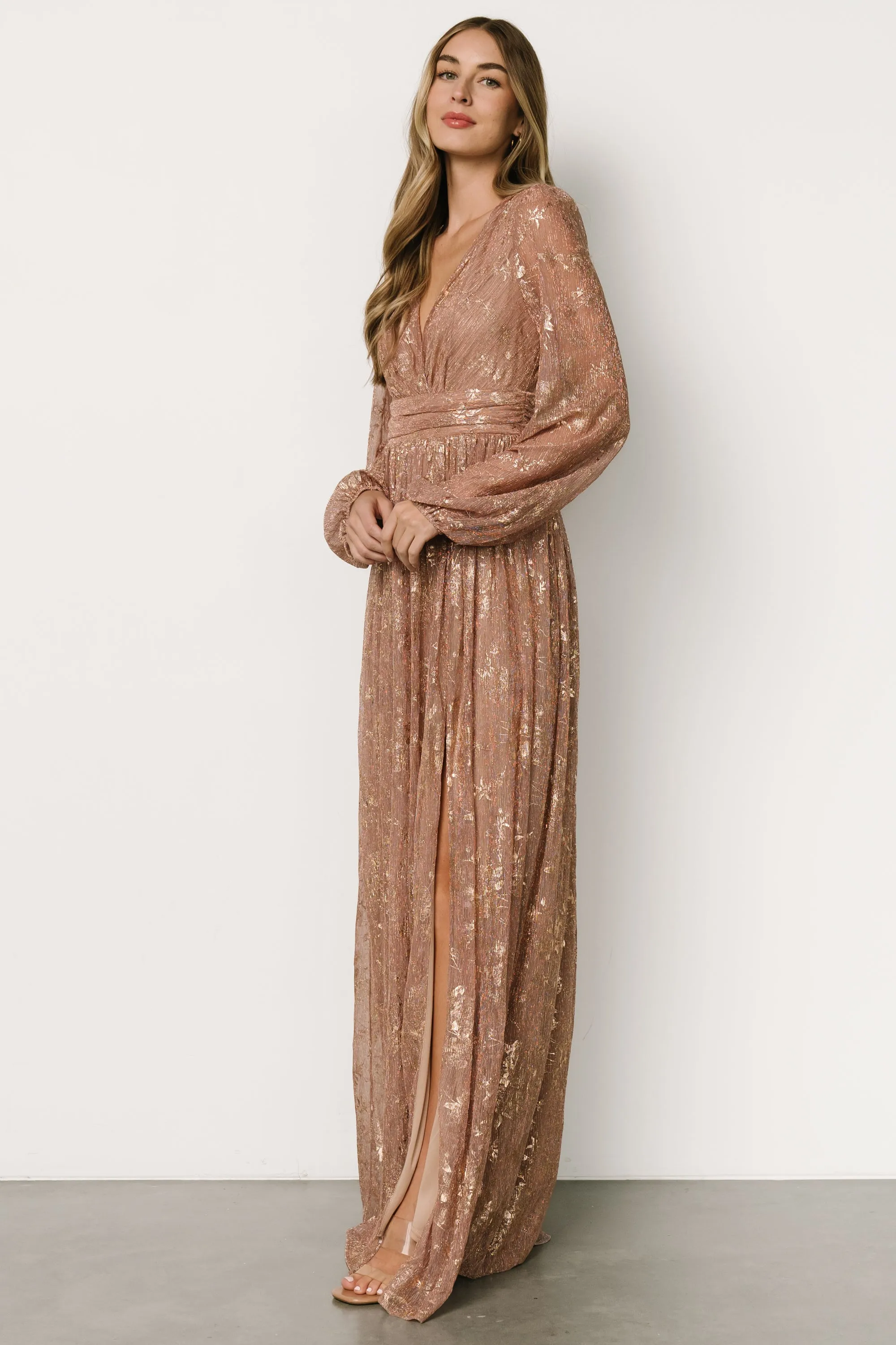 Charlene Maxi Dress | Rose Gold sold by Baltic Born product image thumbnail 4