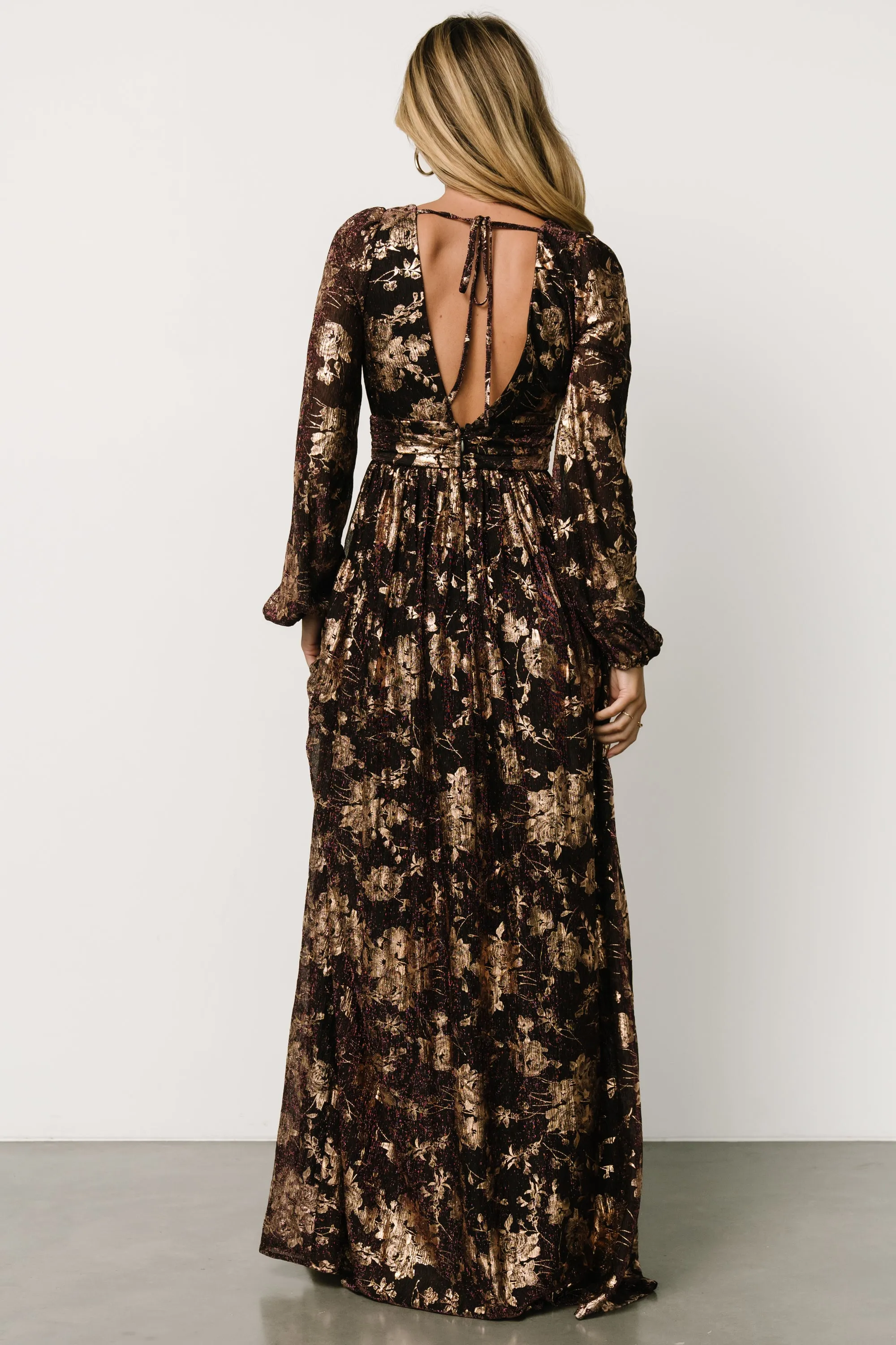 Charlene Maxi Dress | Wine + Gold sold by Baltic Born product image thumbnail 2