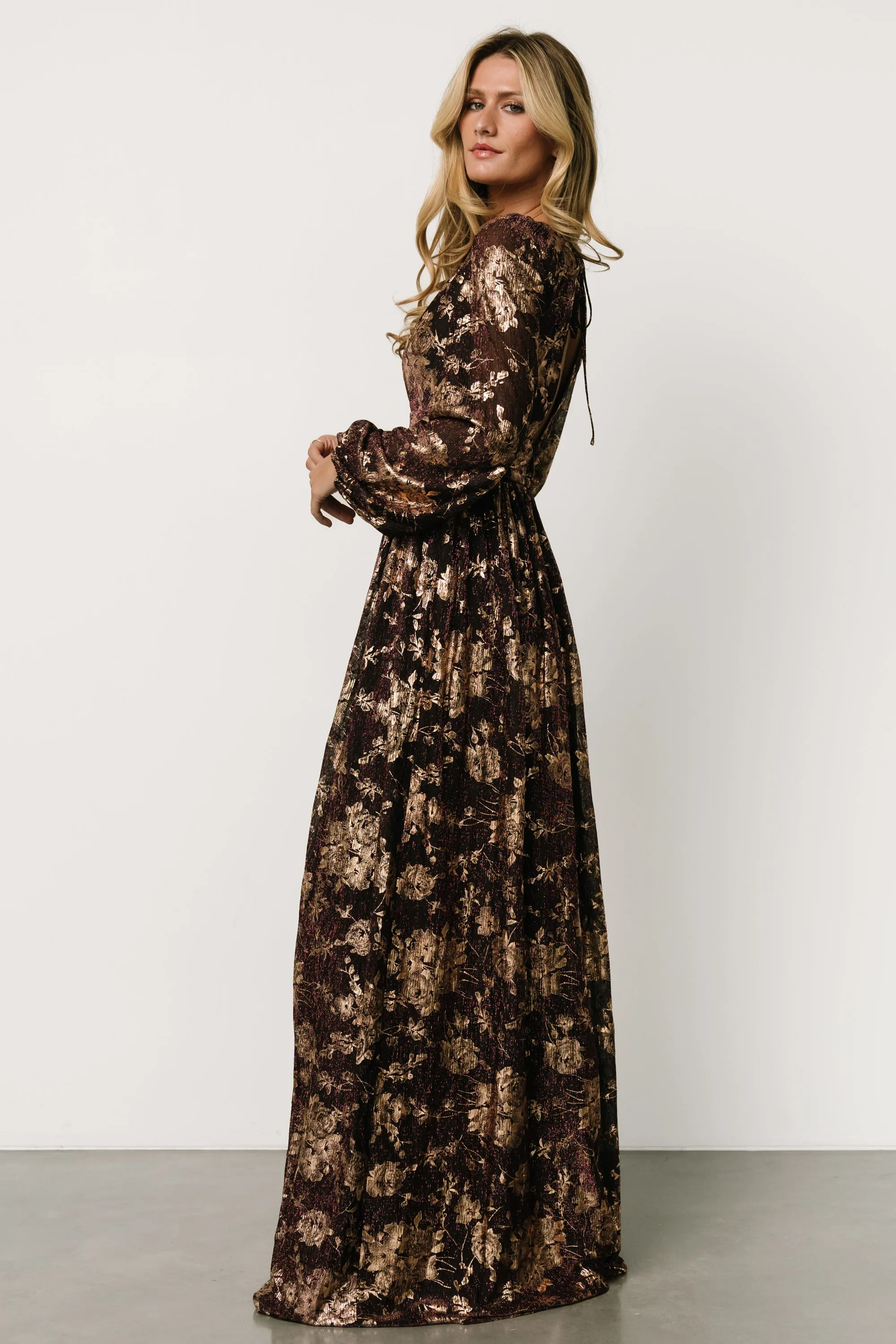 Charlene Maxi Dress | Wine + Gold sold by Baltic Born product image thumbnail 5