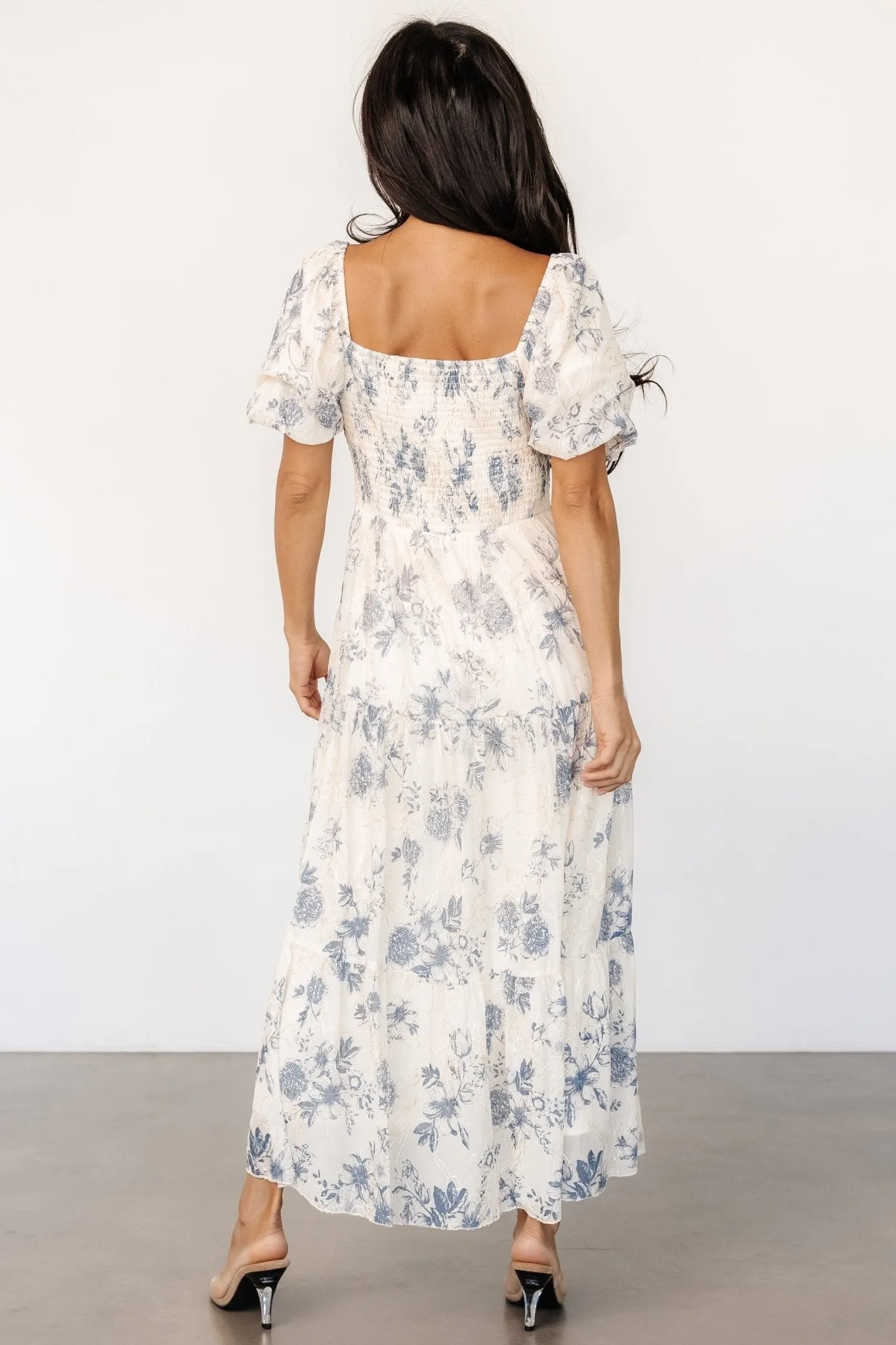 Annabeth Midi Dress | Cream + Slate Floral sold by Baltic Born product image thumbnail 5