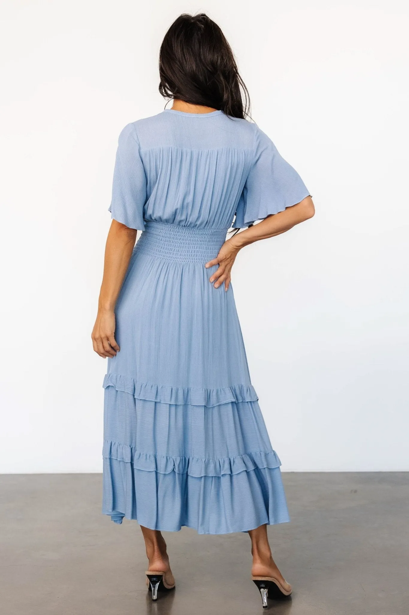 Spell Boho Midi Dress | Whisper Blue sold by Baltic Born product image thumbnail 5