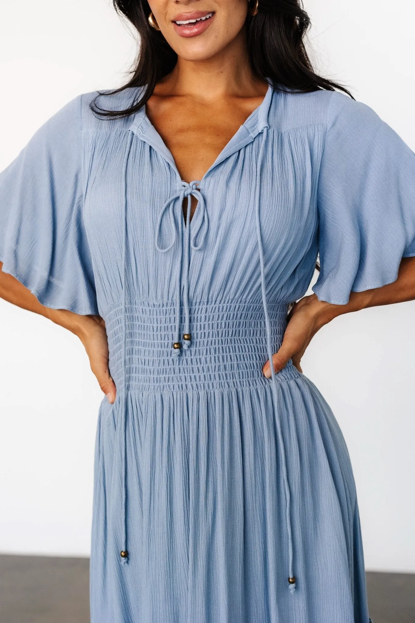 Spell Boho Midi Dress | Whisper Blue sold by Baltic Born product image thumbnail 2