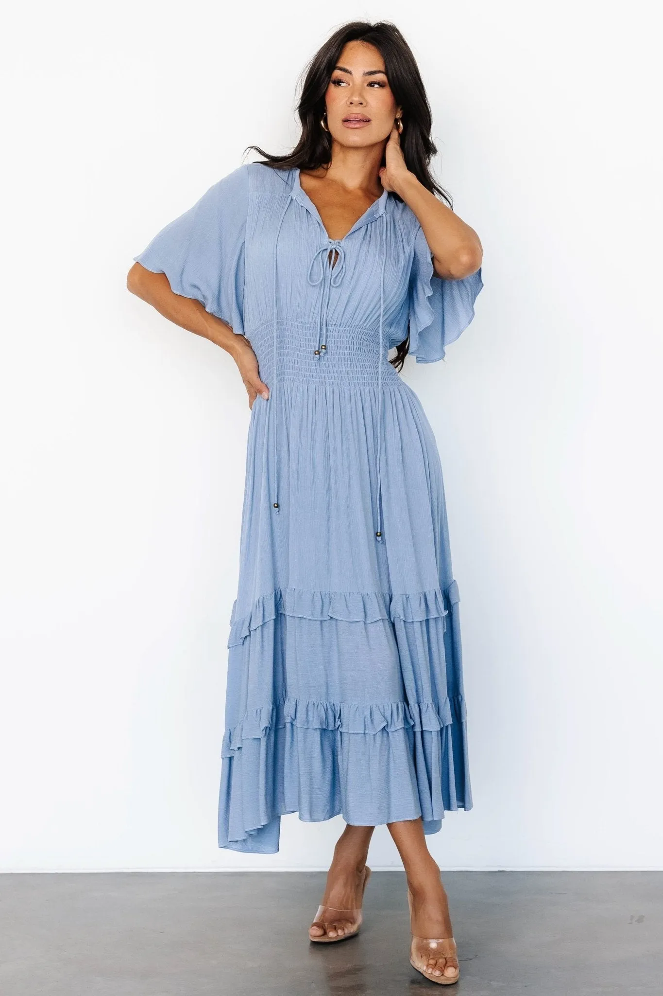 Spell Boho Midi Dress | Whisper Blue sold by Baltic Born
