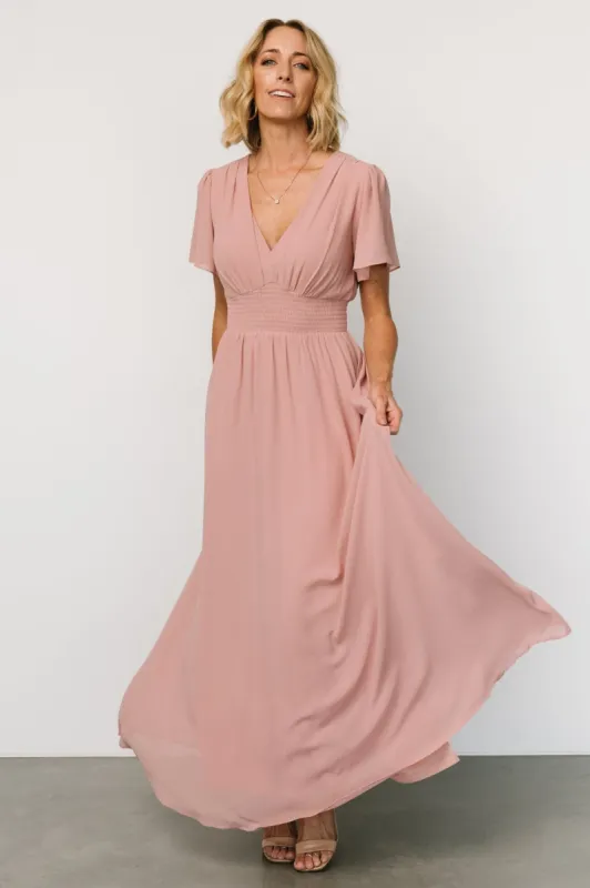 Birdie Maxi Dress | Blush sold by Baltic Born