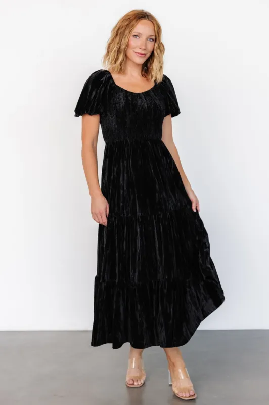 Colleen Velvet Maxi Dress | Black sold by Baltic Born