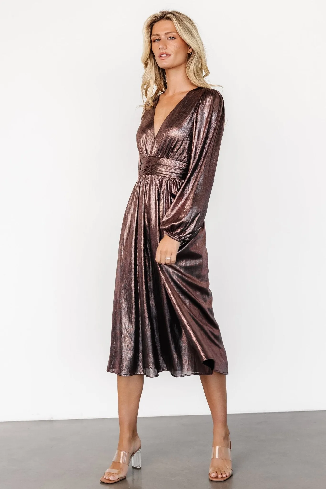 Aisha Shimmer Dress | Bronze sold by Baltic Born product image thumbnail 3
