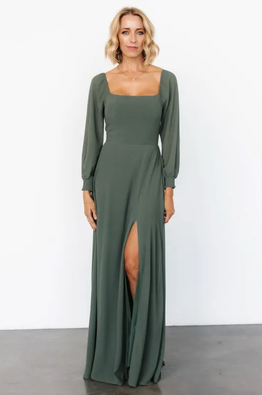 Giselle Maxi Dress | Dark Sage sold by Baltic Born