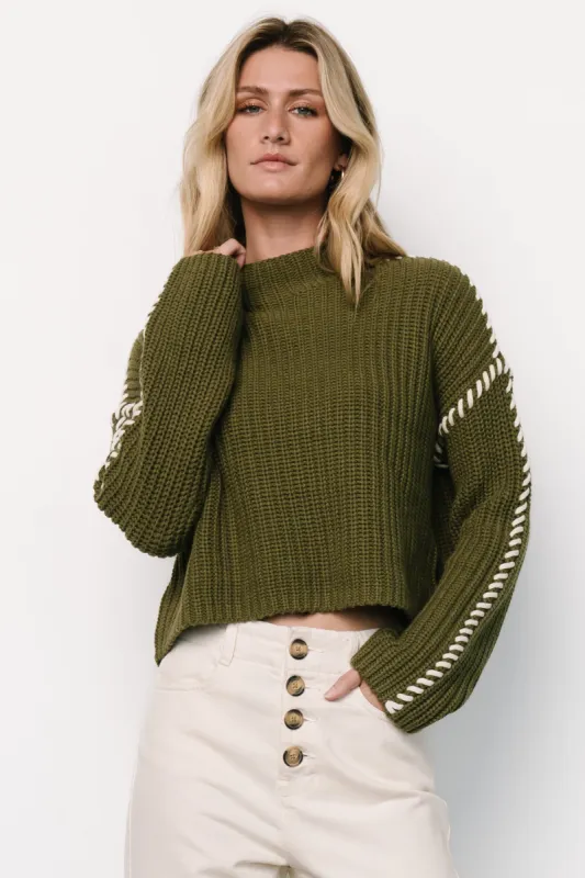 Madden Knit Sweater | Olive sold by Baltic Born