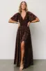 Veronica Velvet Maxi Dress | Espresso sold by Baltic Born