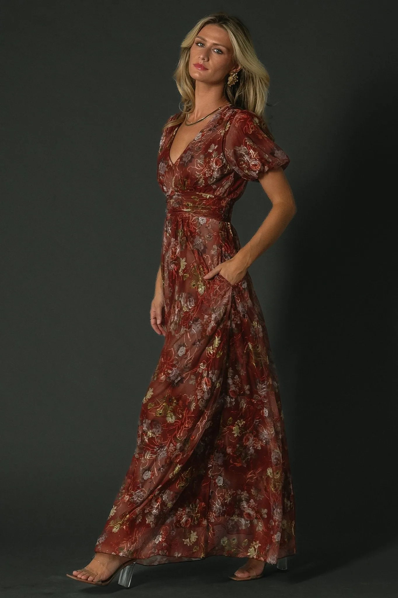 Ardley Maxi Dress | Rust Multi Floral sold by Baltic Born product image thumbnail 3