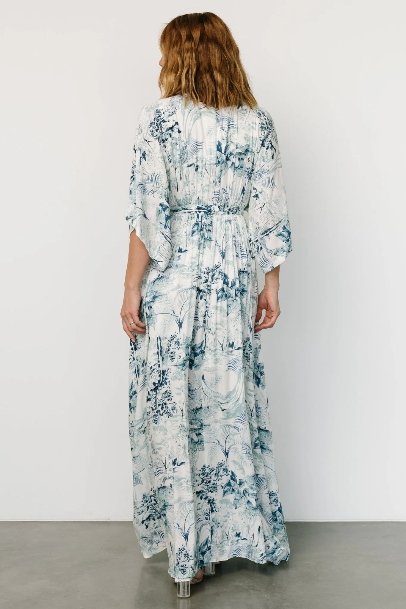 Kalea Maxi Dress | Blue + White sold by Baltic Born product image thumbnail 5