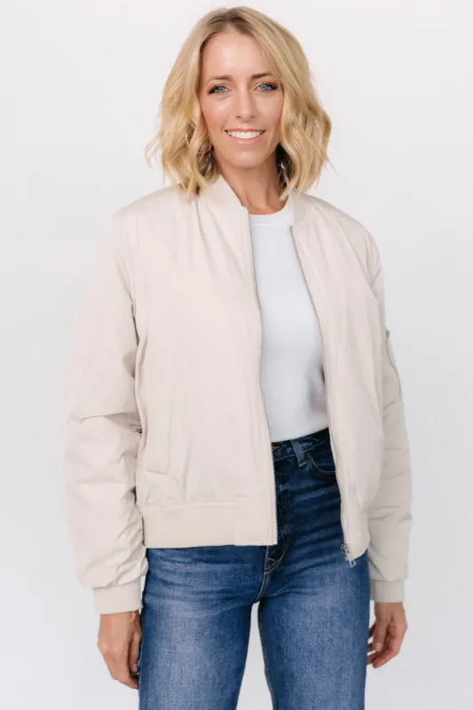 Jared Bomber Jacket | Oatmeal sold by Baltic Born