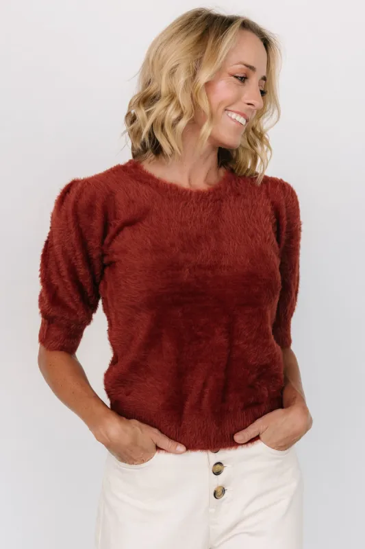 Vail Sweater Top | Brick sold by Baltic Born
