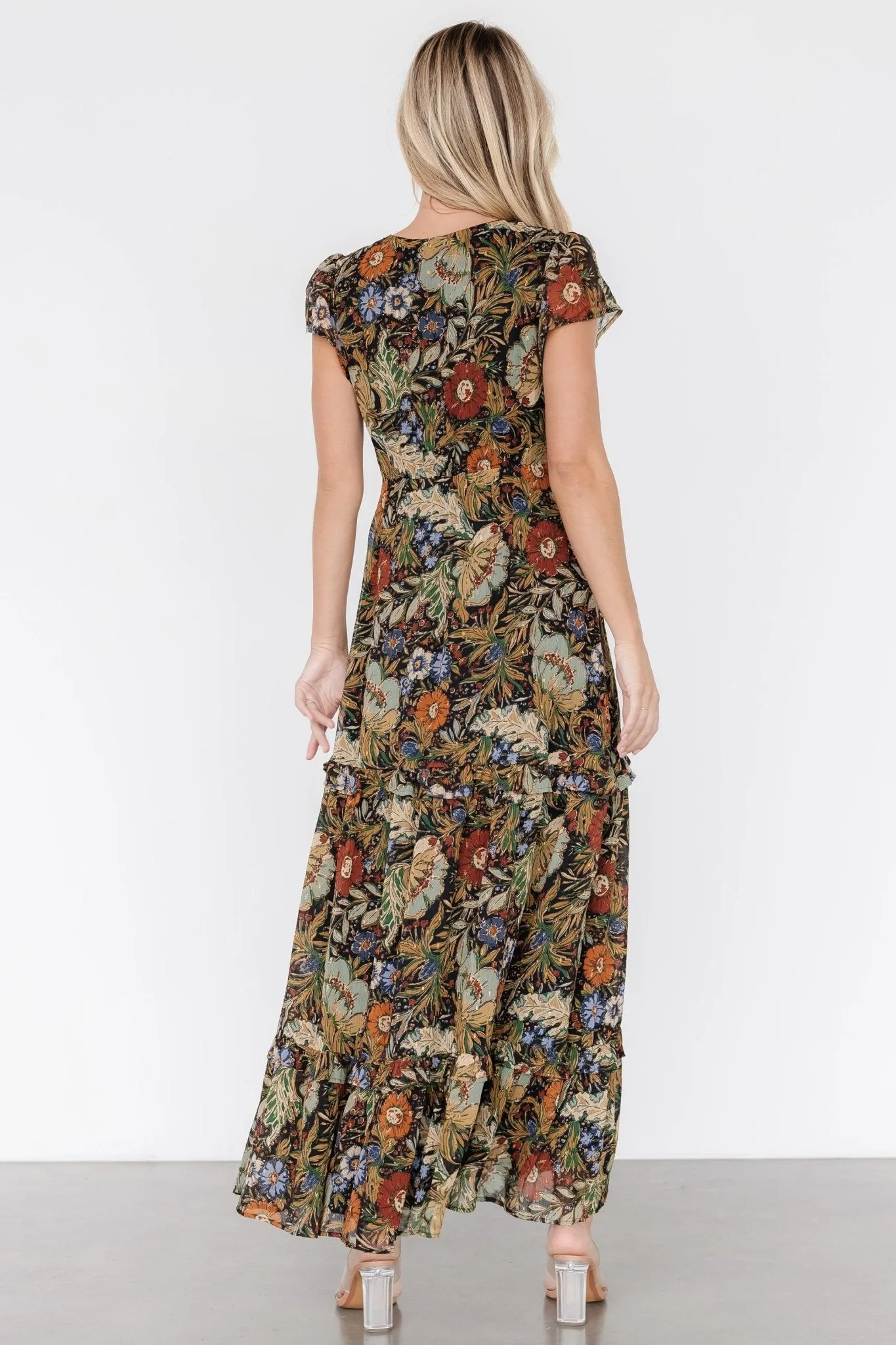 Riverwood Deep V Maxi Dress | Multi Floral sold by Baltic Born product image thumbnail 5