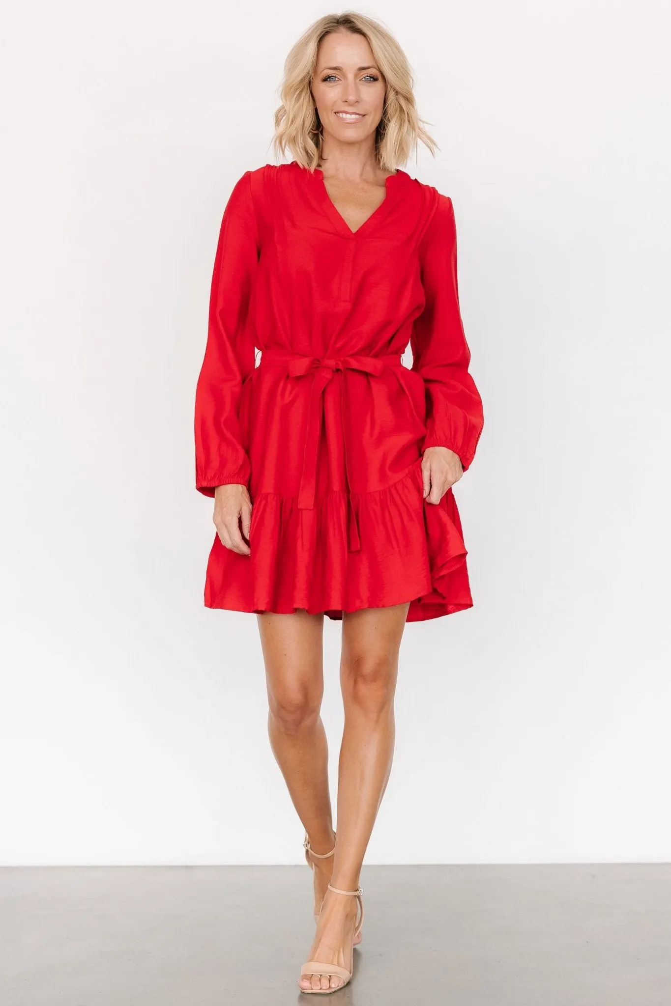Fuji Short Dress | Red sold by Baltic Born