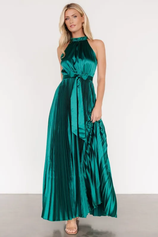 Capulet Pleated Maxi Dress | Emerald sold by Baltic Born