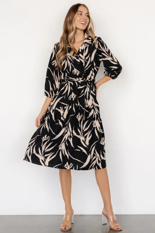 Riverside Midi Dress | Navy + Taupe sold by Baltic Born