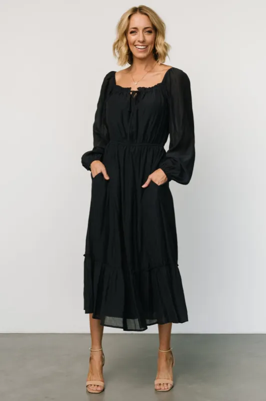 Joelle Midi Dress | Navy sold by Baltic Born