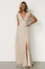 Karina Shimmer Gown | Ivory + Silver sold by Baltic Born
