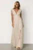 Karina Shimmer Gown | Ivory + Silver sold by Baltic Born