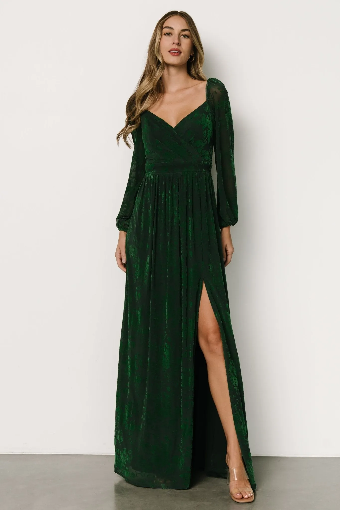 Mable Velvet Maxi Dress | Green sold by Baltic Born