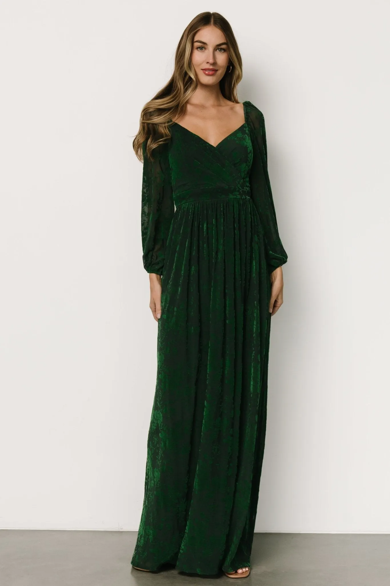 Mable Velvet Maxi Dress | Green sold by Baltic Born product image thumbnail 5