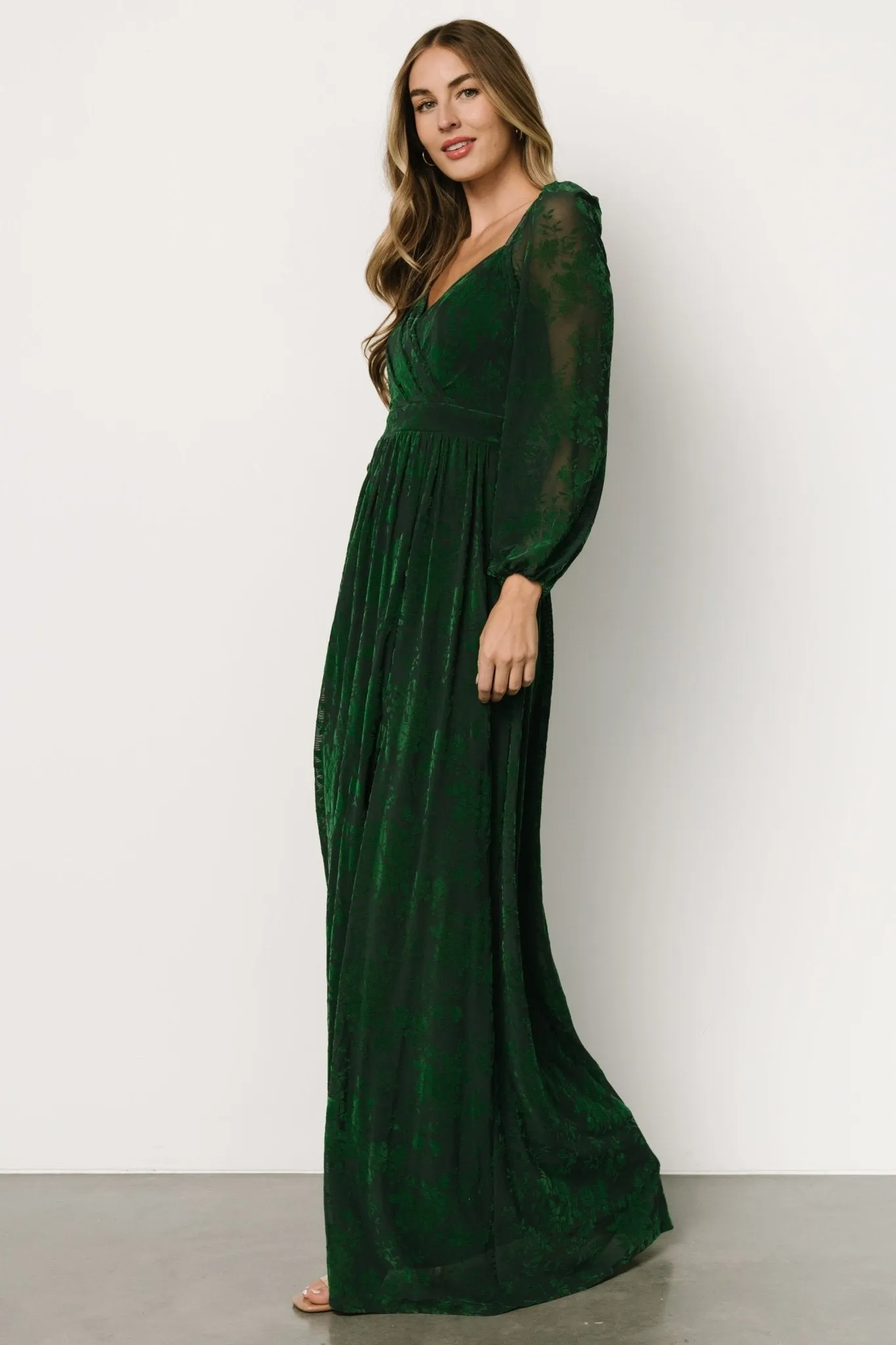 Mable Velvet Maxi Dress | Green sold by Baltic Born product image thumbnail 3