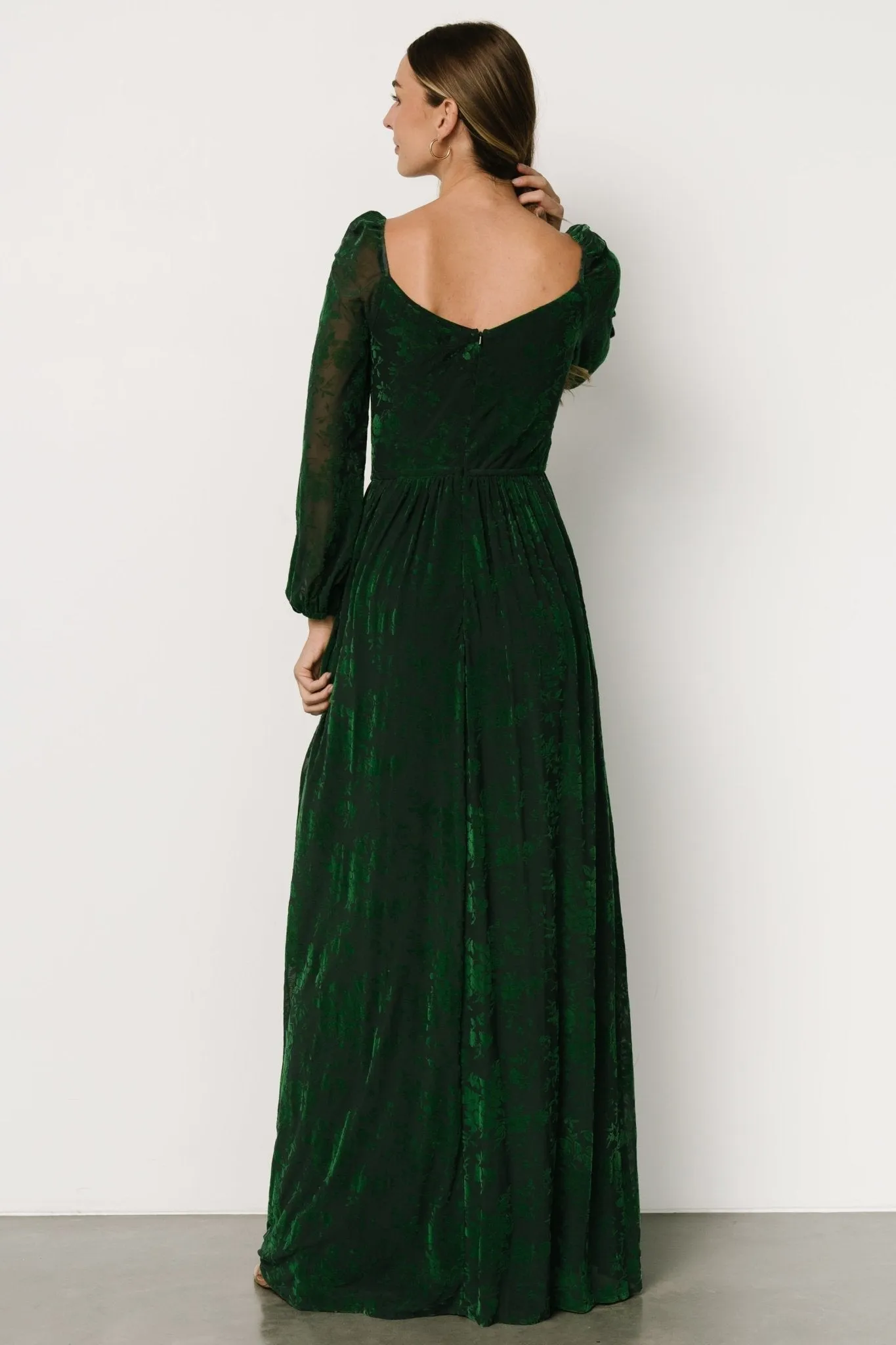 Mable Velvet Maxi Dress | Green sold by Baltic Born product image thumbnail 4