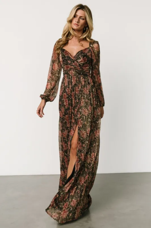 Kirsi Maxi Dress | Black Floral sold by Baltic Born
