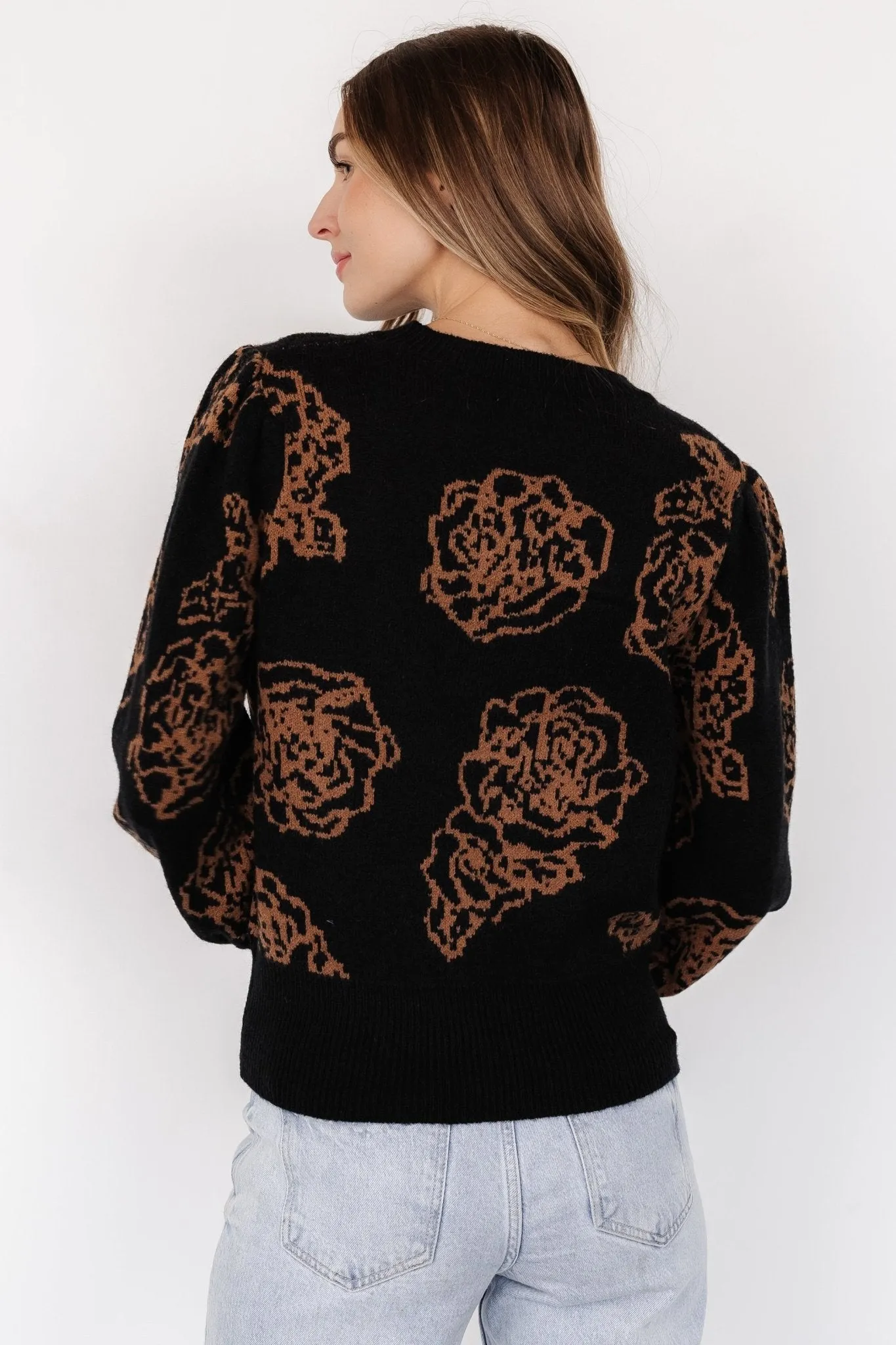 Blake Floral Sweater | Black + Camel sold by Baltic Born product image thumbnail 4