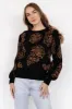 Blake Floral Sweater | Black + Camel sold by Baltic Born