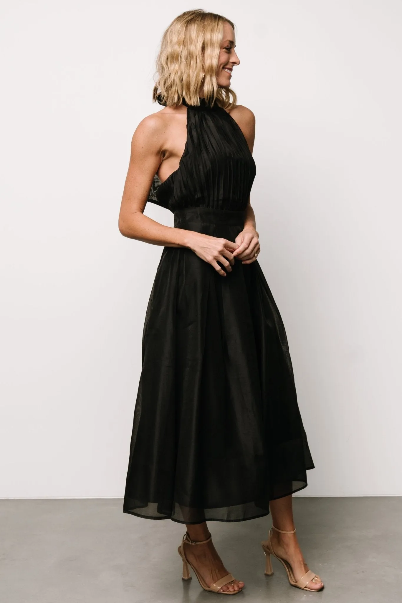 Rheise Pleated Top Dress | Black sold by Baltic Born product image thumbnail 5